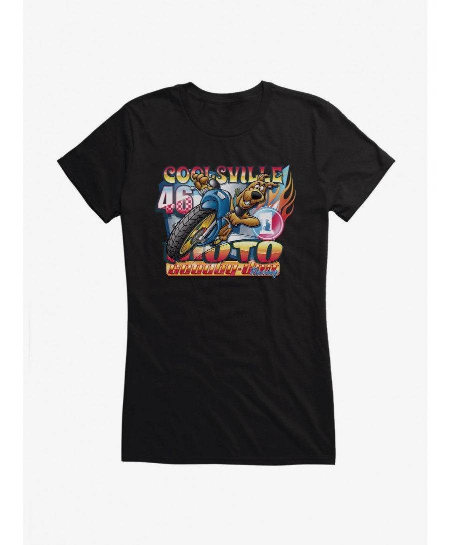 Discount Sale Scooby-Doo Coolsville Moto Racing Girls T-Shirt $6.37 T-Shirts