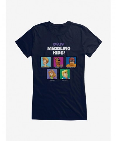 Value for Money Scooby-Doo Those Meddling Kids: Velma, Fred, Daphne, Shaggy And Scooby Girls T-Shirt $6.97 T-Shirts