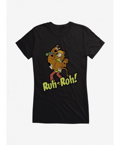 Discount Sale Scooby-Doo Ruh-Roh! Shaggy And Scooby Girls T-Shirt $9.96 T-Shirts