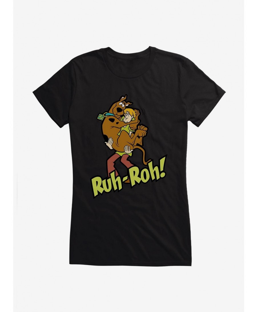 Discount Sale Scooby-Doo Ruh-Roh! Shaggy And Scooby Girls T-Shirt $9.96 T-Shirts