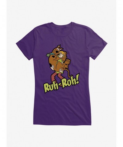 Discount Sale Scooby-Doo Ruh-Roh! Shaggy And Scooby Girls T-Shirt $9.96 T-Shirts