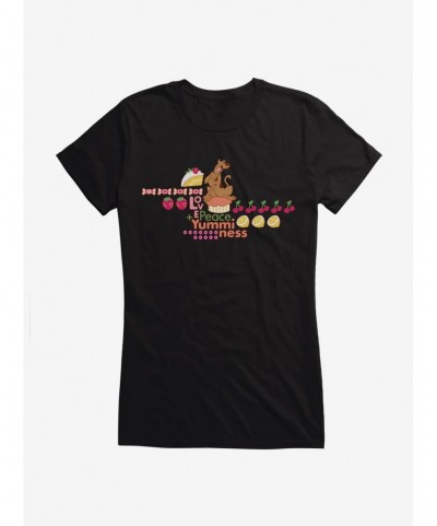 Flash Sale Scooby-Doo So Yummy Love, Peace, And Yumminess Girls T-Shirt $6.18 T-Shirts