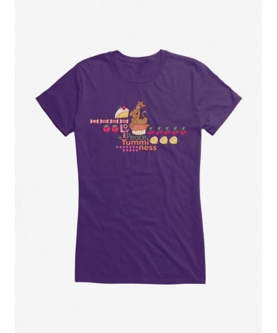 Flash Sale Scooby-Doo So Yummy Love, Peace, And Yumminess Girls T-Shirt $6.18 T-Shirts