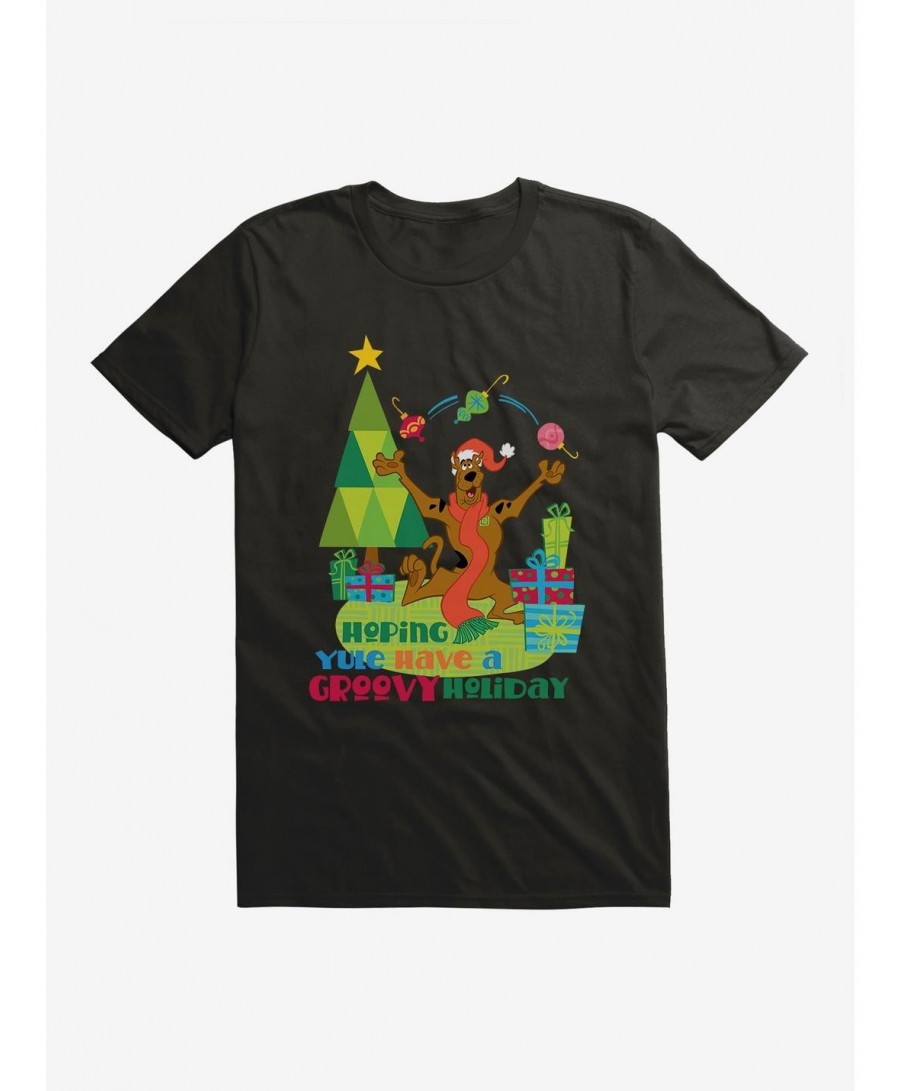 Pre-sale Discount Scooby-Doo Holidays Scooby Hoping Yule Have A Groovy Holiday T-Shirt $7.27 T-Shirts