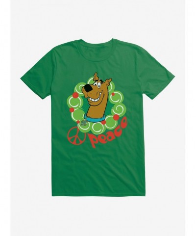 Bestselling Scooby-Doo Holiday Peace Wreath T-Shirt $7.27 T-Shirts