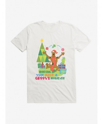 Pre-sale Discount Scooby-Doo Holidays Scooby Hoping Yule Have A Groovy Holiday T-Shirt $7.27 T-Shirts