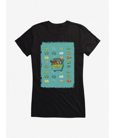 Low Price Scooby-Doo 50th Anniversary The Mystery Machine Gang Girls T-Shirt $6.77 T-Shirts