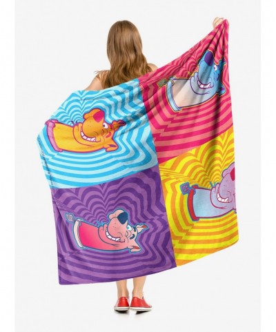 Pre-sale Discount Scooby-Doo Scooby Geometrics Throw Blanket $22.76 Blankets