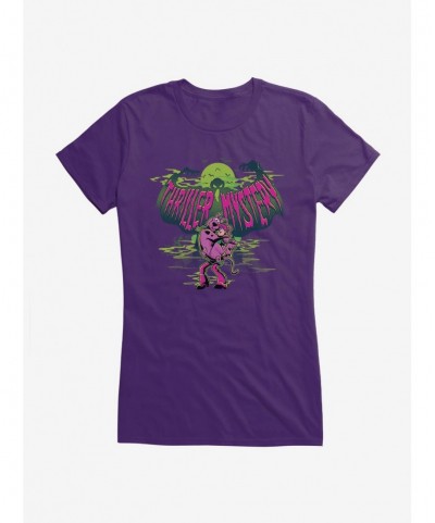 Premium Scooby-Doo Thriller Mystery Shaggy And Scooby Girls T-Shirt $9.36 T-Shirts