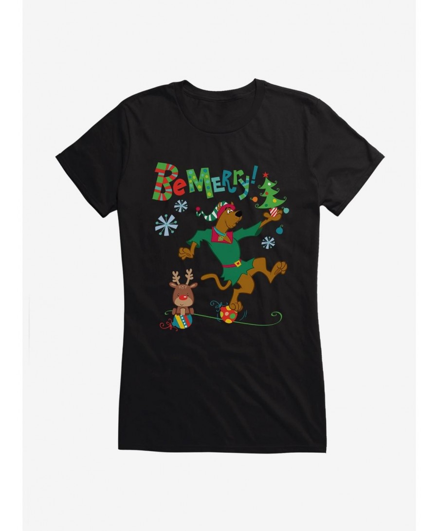 Fashion Scooby-Doo Be Merry Girls T-Shirt $8.96 T-Shirts