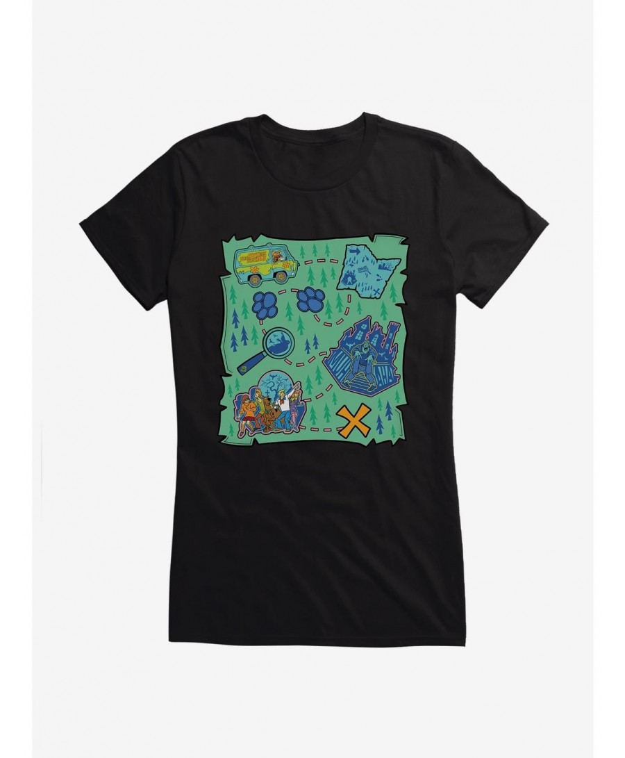 Fashion Scooby-Doo Map It Out Gang Girls Girls T-Shirt $9.76 T-Shirts