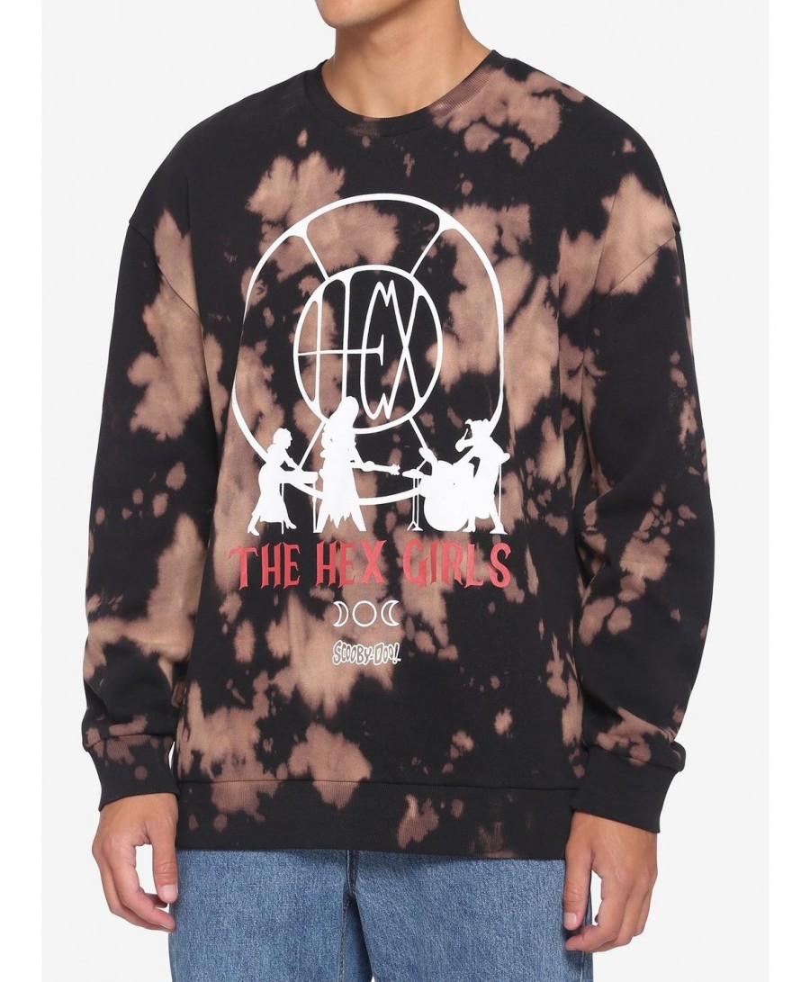 Flash Sale Scooby-Doo! The Hex Girls Silhouette Tie-Dye Sweatshirt $5.38 Sweatshirts