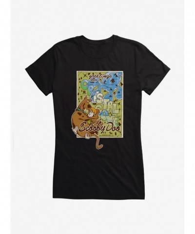 Seasonal Sale Scooby-Doo Greetings From Crystal Cove Map Girls T-Shirt $7.17 T-Shirts