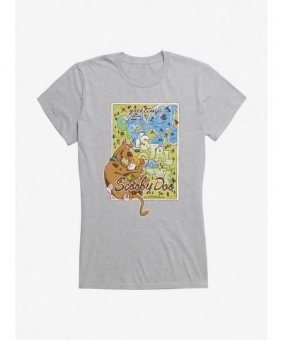 Seasonal Sale Scooby-Doo Greetings From Crystal Cove Map Girls T-Shirt $7.17 T-Shirts