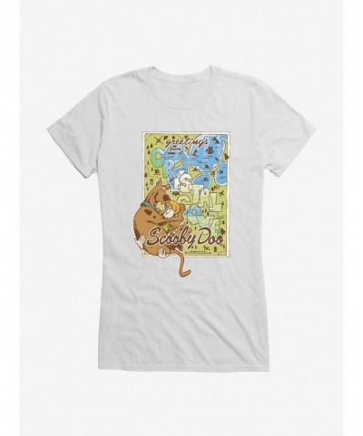 Seasonal Sale Scooby-Doo Greetings From Crystal Cove Map Girls T-Shirt $7.17 T-Shirts