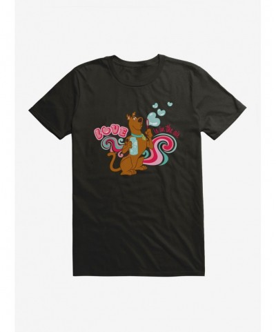 Hot Sale Scooby-Doo Valentines Love Is In The Air Bubbles T-Shirt $6.88 T-Shirts