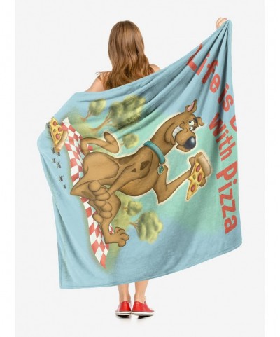 Seasonal Sale Scooby-Doo Pizza Is Life Throw Blanket $23.96 Blankets