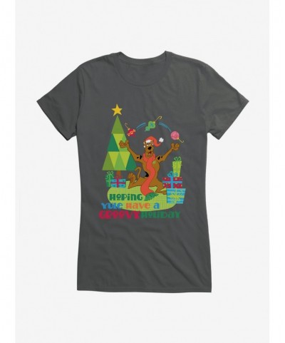 Hot Sale Scooby-Doo Holidays Scooby Hoping Yule Have A Groovy Holiday Girls T-Shirt $7.37 T-Shirts